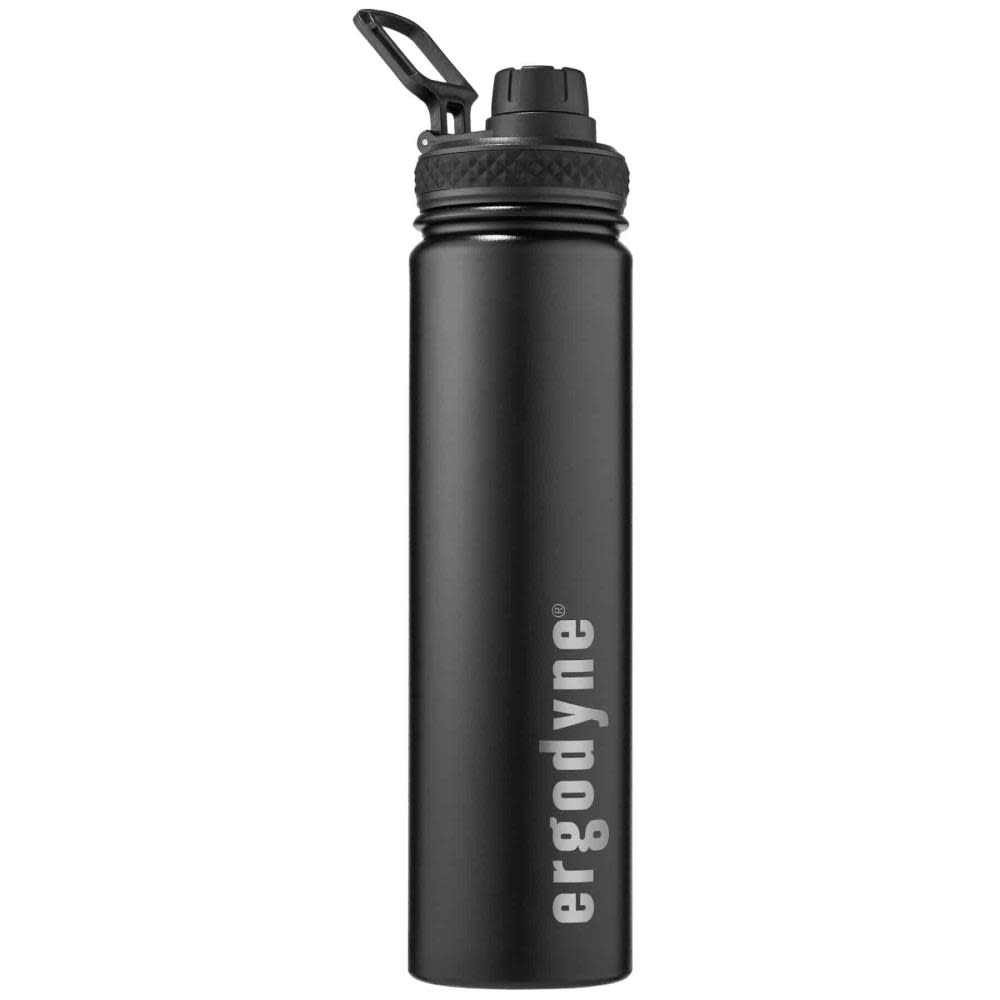 Ergodyne Chill Its 5152 Water Bottle 750 ml Black Insulated Stainless Steel