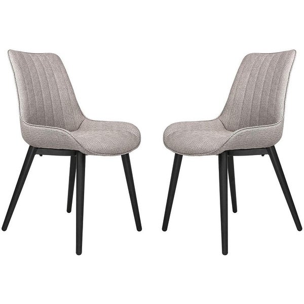 2 Set Modern Accent Chairs with Soft Foam Cushion， Dining Room Chair - 19.3