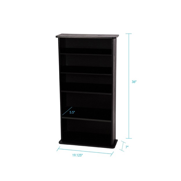 Drawbridge Multimedia Storage Rack Black Atlantic