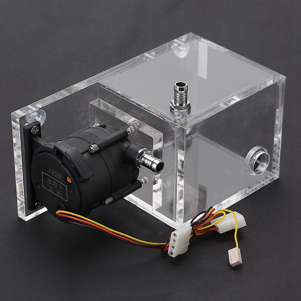 Integrated 890ml Pc Cooled Water Pump + Acrylic Water Cooling Tank 1200l/h