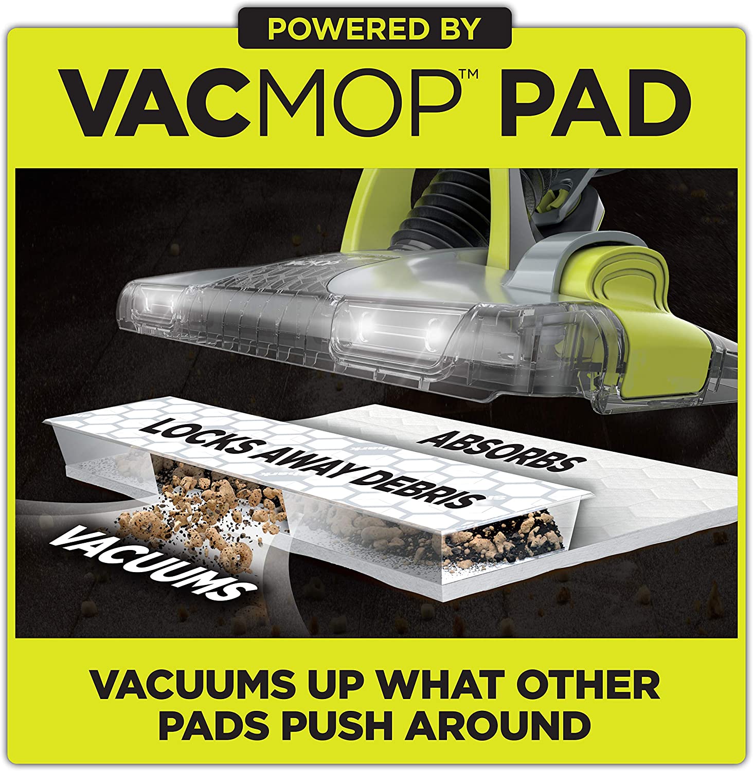 Shark VACMOP Disposable Hard Floor Vacuum and Mop Pad Refills， 30ct