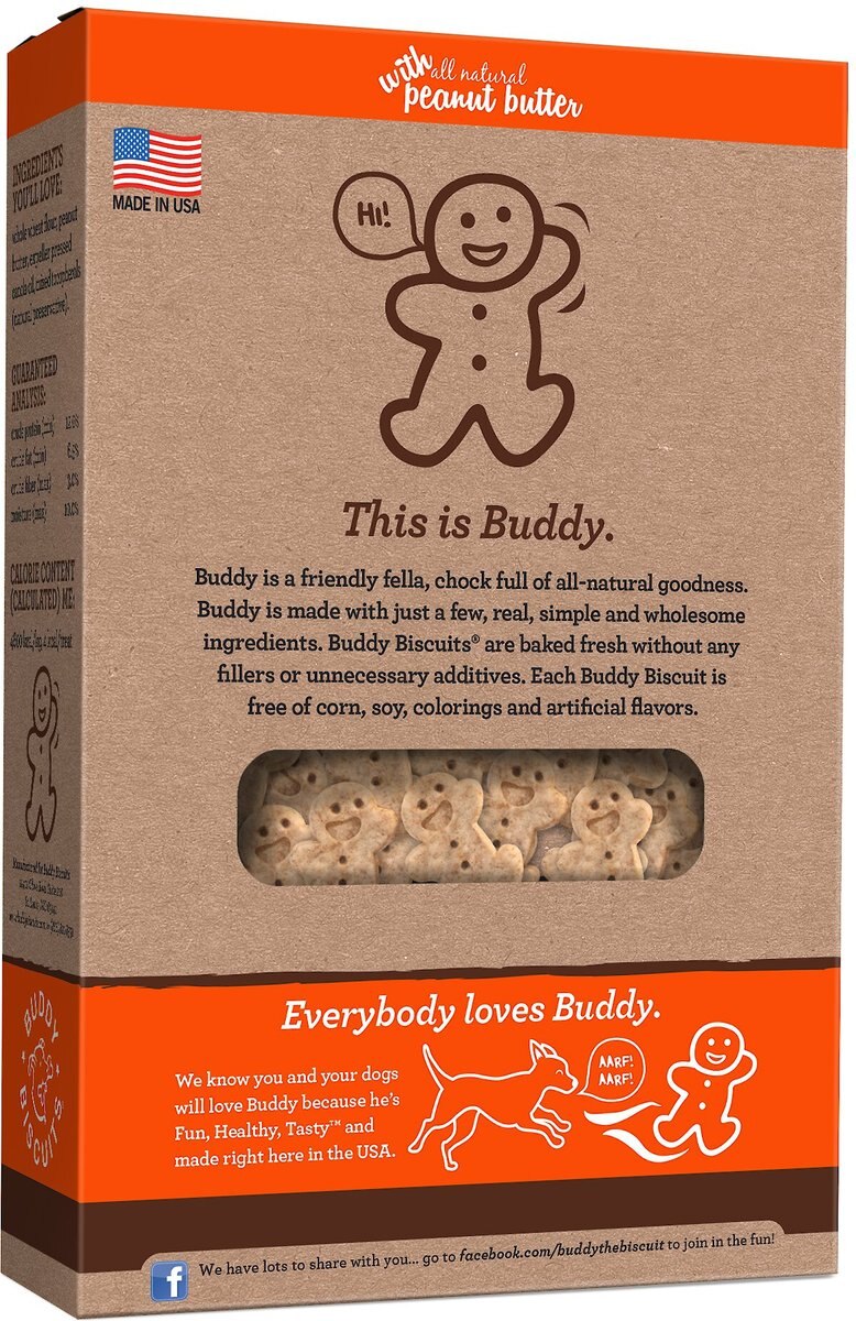 Buddy Biscuits Teeny Treats with Peanut Butter Oven Baked Dog Treats