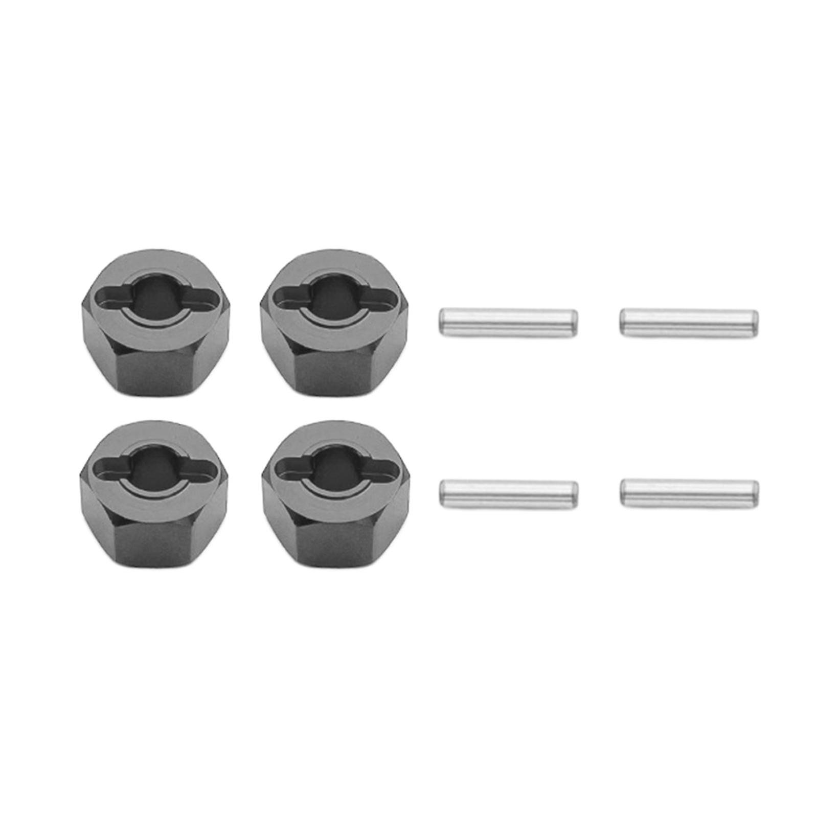 4x 1:16 Scale Rc Car Hex Wheel Hubs 12mm Replace Parts For 16207 16208 16210 Titanium