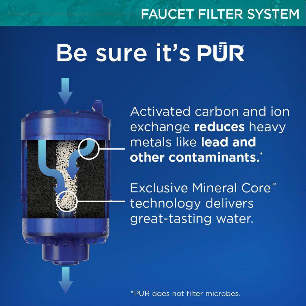 PUR PLUS Faucet Mount Filtration System Chrome PFM400H