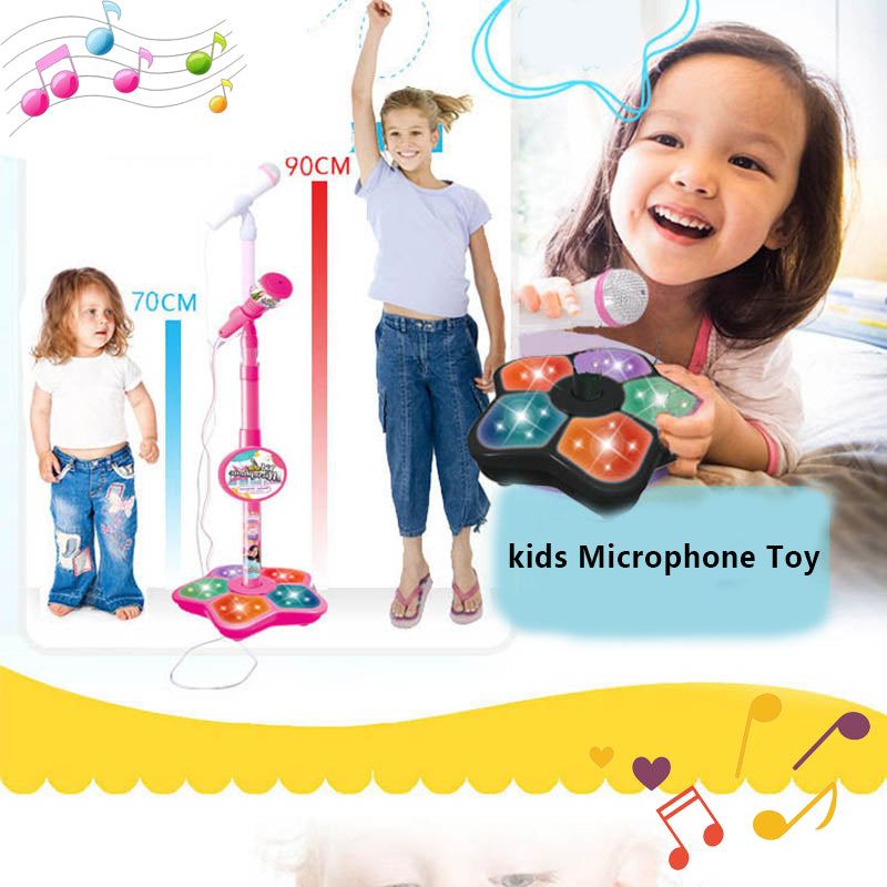 Chriyungel Kids Microphone with Stand Karaoke Song Musical Instrument Toys