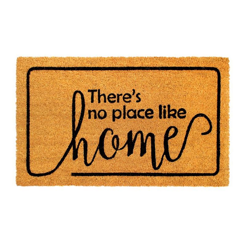 RugSmith Machine Tufted No Place Like Home Coir Doormat