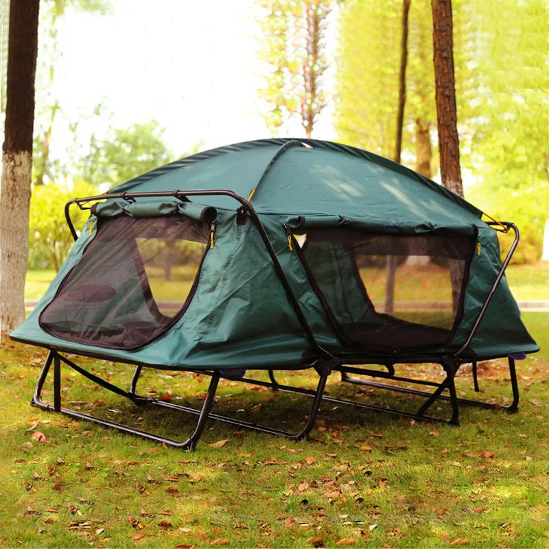 Custom Quick Setup Compact  Folding Smart Tents Off The Ground Outdoor Waterproof Camping Sleeping Bed Tent Cots With Carry Bag/