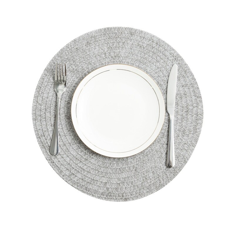 Ray Star Round Woven Vinyl Placemat (Set of 4)  15\