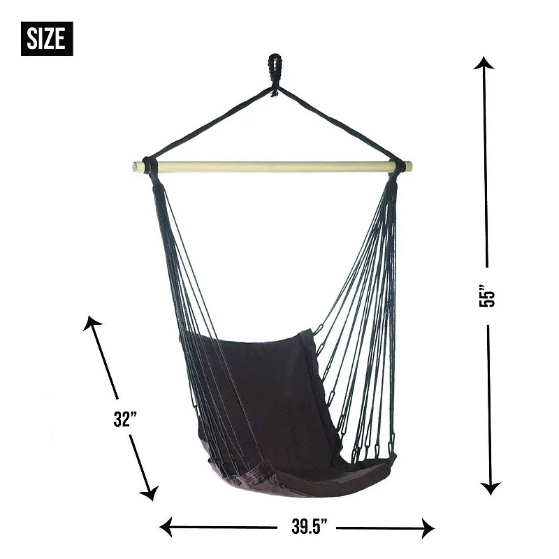 Actifo Dark Brown Recycled Cotton Garden Swing Chair