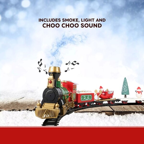 Christmas Train Set Santa Clause Snowman Christmas tree