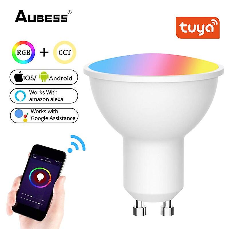 4w Gu10 Light Bulb Adjustable Brightness Tuya Rgb Led Light Timer Diy Wifi Smart Spotlight