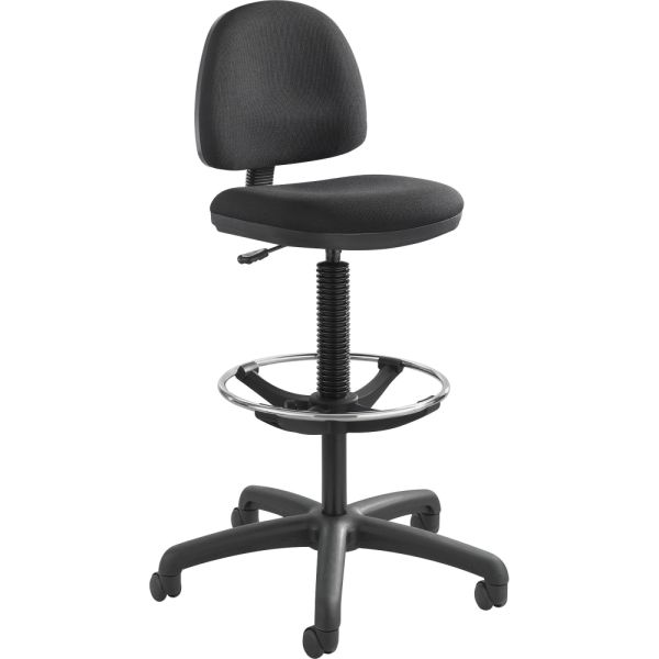 Safco Precision Extended-Height Swivel Stool， Adjustable Footring， Supports Up to 250 lb， 23