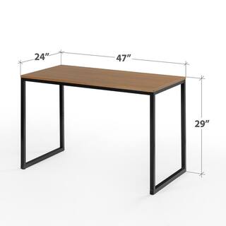 Zinus 24 in. Rectangular Brown Writing Desk with Open Storage HD-DS-4724