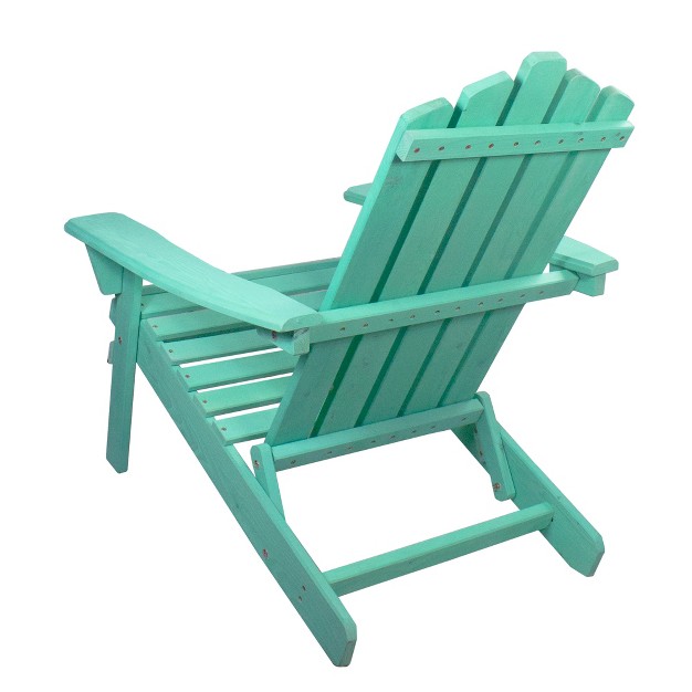 Green Classic Folding Wooden Adirondack Chair