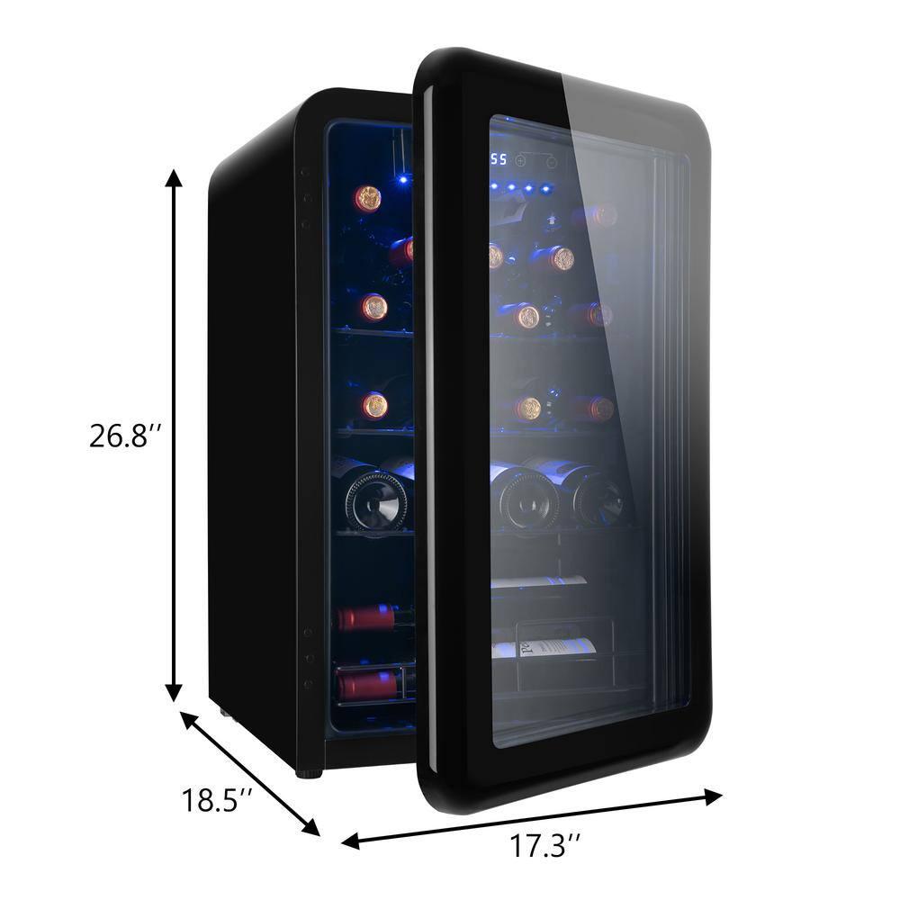 Edendirect 173 in 24Bottle Wine and 24Can Freestanding Beverage Cooler With Digital Temperature Control