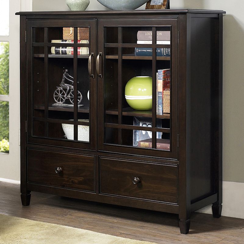 Simpli Home Connaught Tall Storage Cabinet