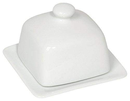 Now Designs Square Butter Dish， White