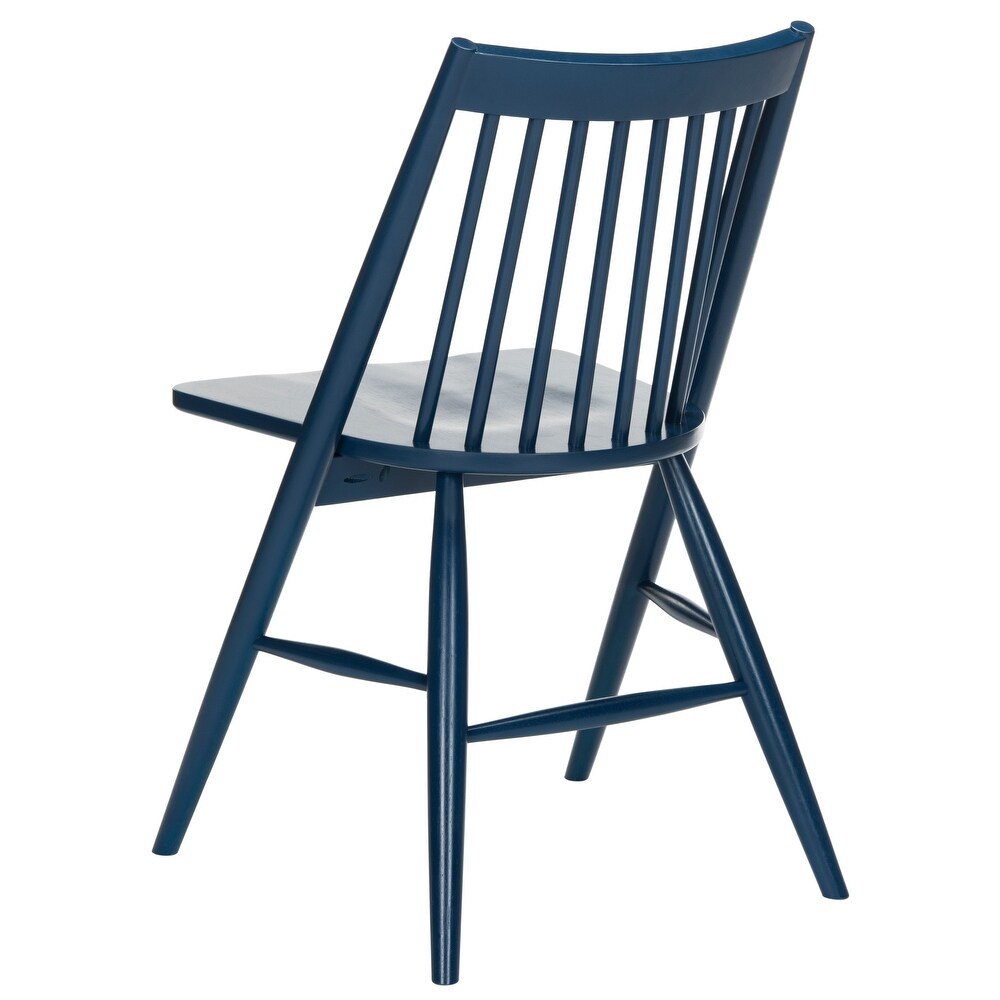 SAFAVIEH Dining 19 inch Wren Navy Spindle Dining Chair (Set of 2)