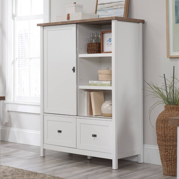 Cottage Road Storage Cabinet With File Drawers White Sauder