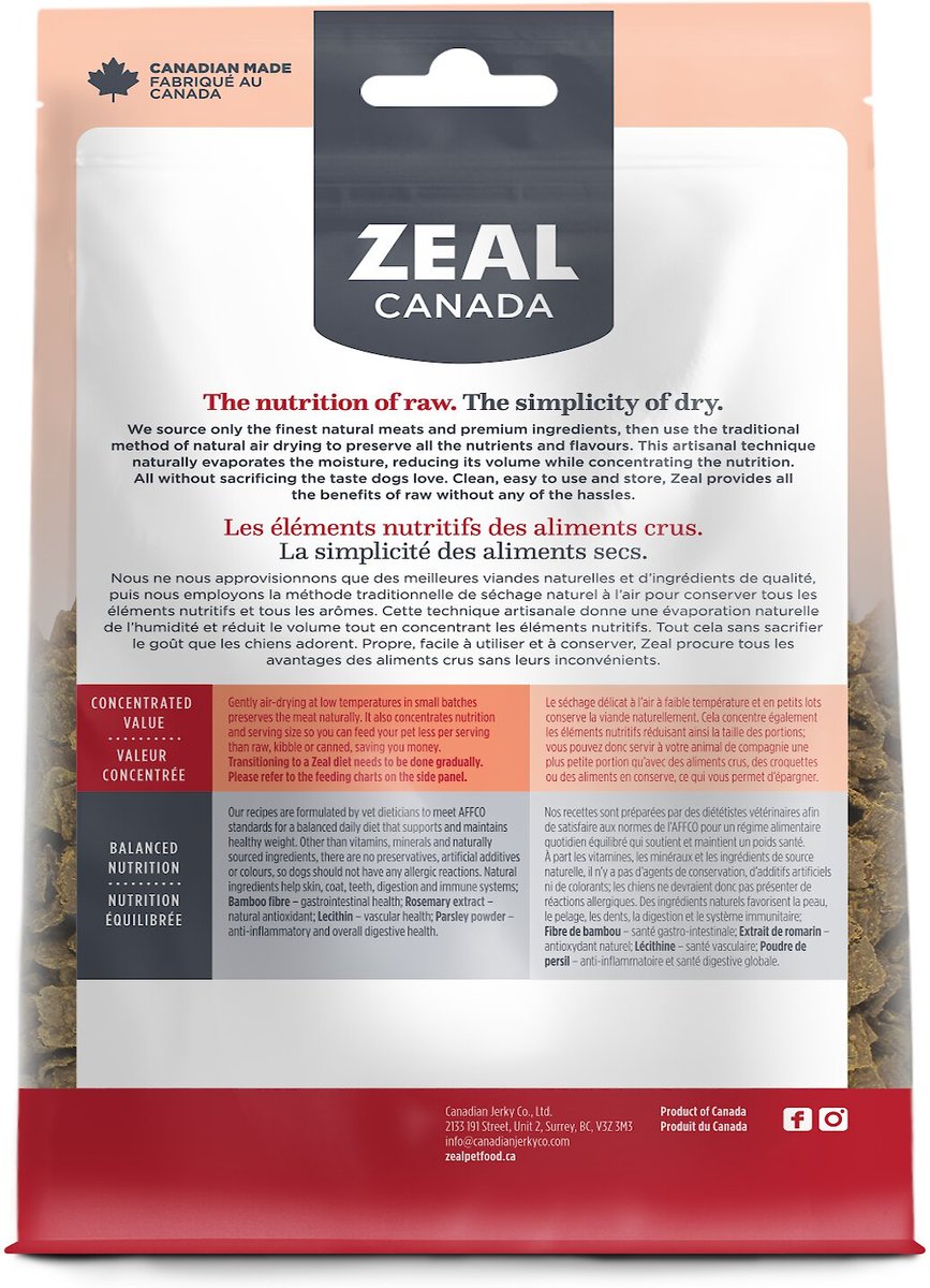 Zeal Canada Gently Beef Recipe Grain-Free Air-Dried Dog Food