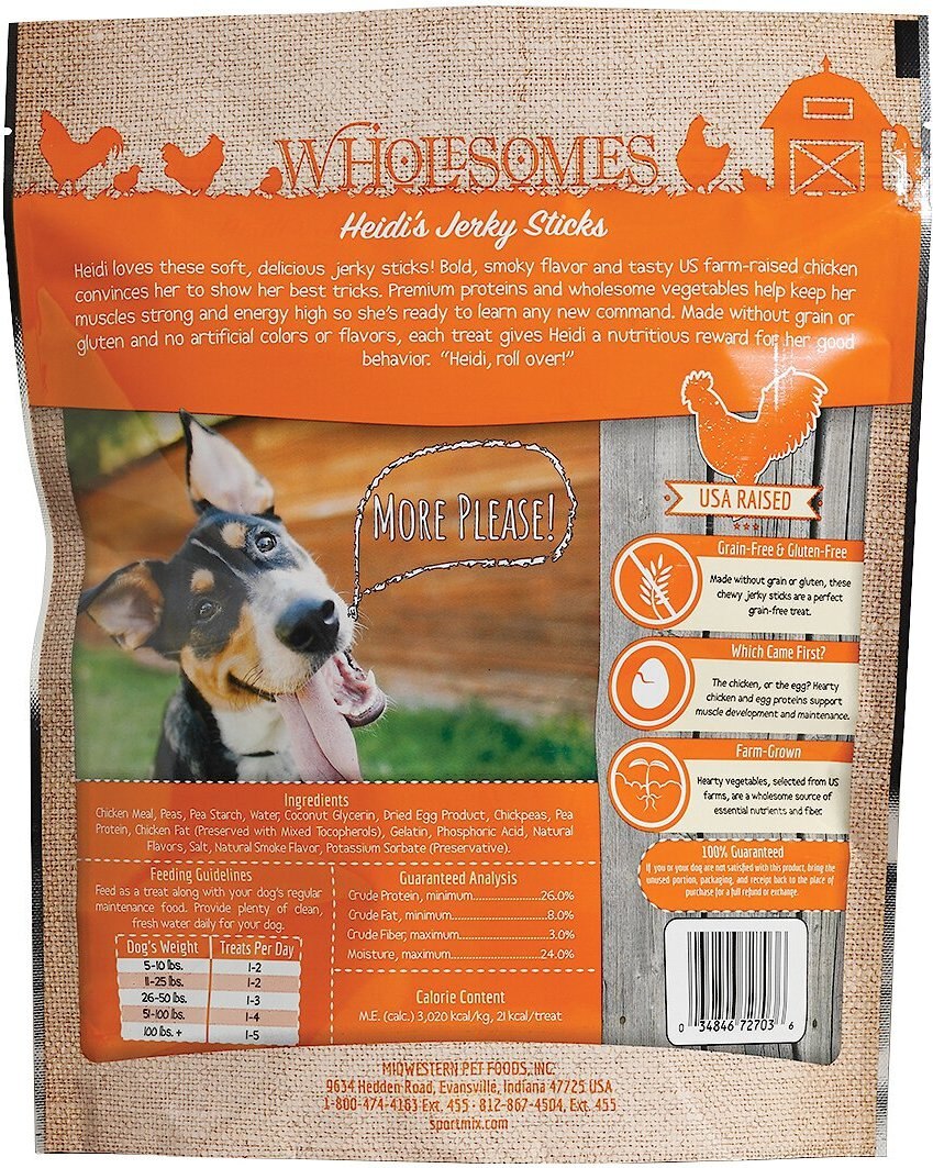 Wholesomes Heidi's Jerky Sticks Grain-Free Dog Treats