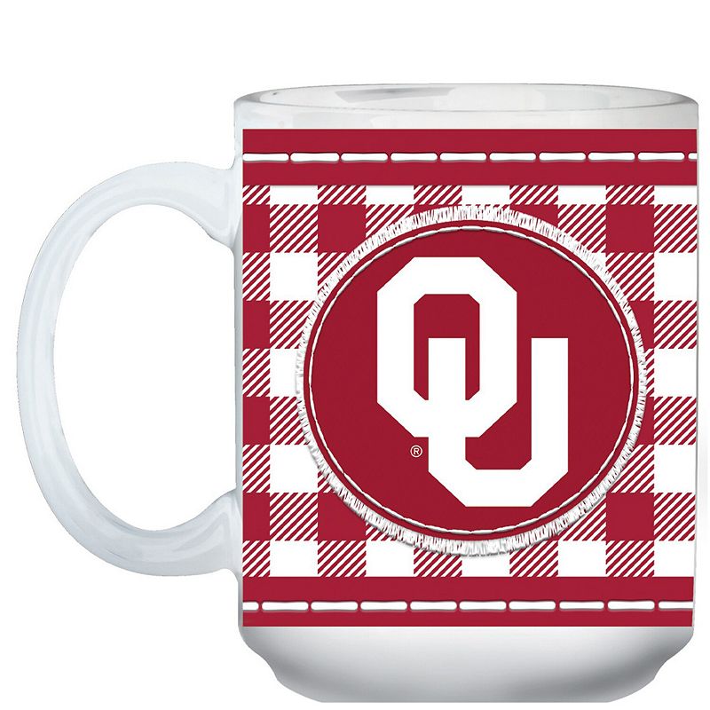 Oklahoma Sooners 15oz. Buffalo Plaid Father's Day Mug