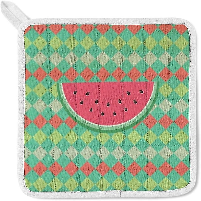 Insulation Kitchen Oven Mitts Potholder Apron 3pcs Set Sweet And Cute Watermelon Non Slip Heat Resistant Gloves For Baking Cooking Bbq