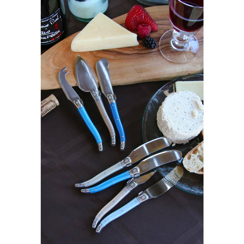 Laguiole 7-Piece Cream and Blue Cheese Knife and Spreader Set LG032