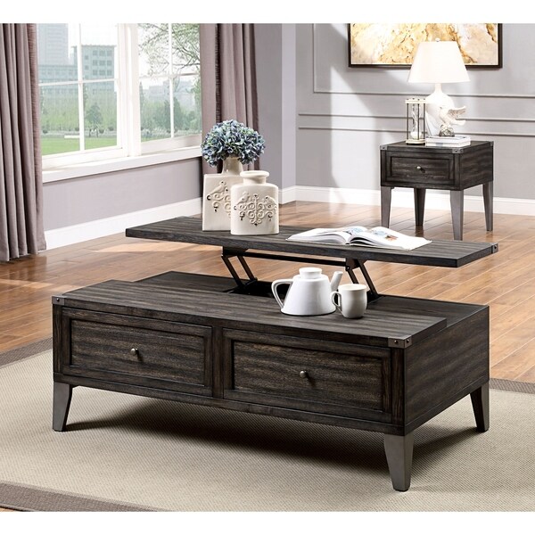 Furniture of America Sete Urban Oak 48-inch 2-drawer Coffee Table