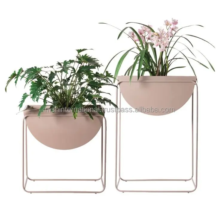 Planter Set With Iron Stand For The Creative Gardener To Decorate Their Home To Use In Outdoor Indoor Or Balcony