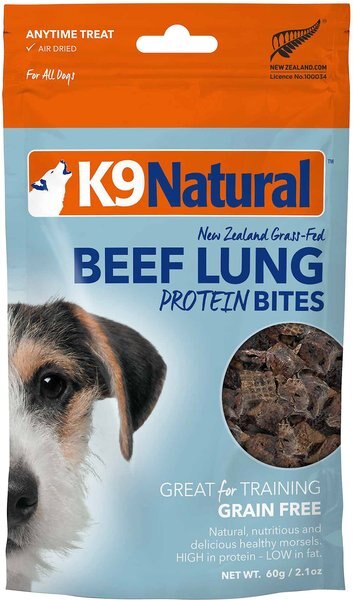 K9 Natural Beef Lung Protein Bites Air-Dried Dog Treats