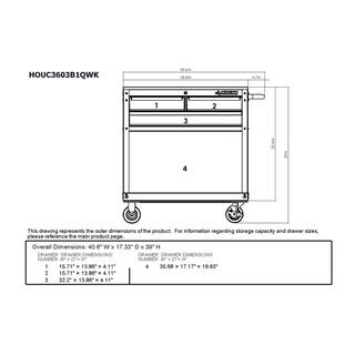 Husky 36 in. 3-Drawer with Solid Wood Top in Gloss White Utility Cart HOUC3603BJ1