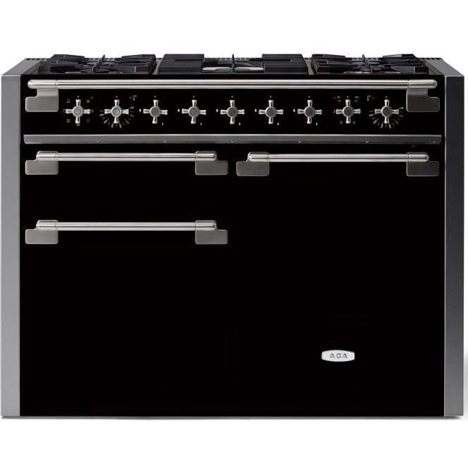 AGA 48-inch Elise Dual Fuel Range with True European convection AEL481DFMBL