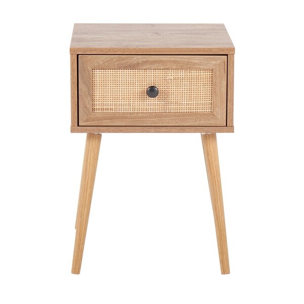 Ailani Side Table with Rattan Accent