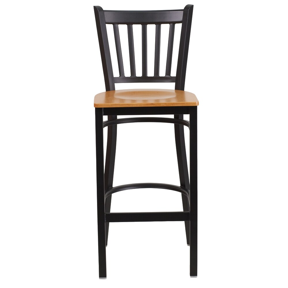 Vertical Back Metal Restaurant Barstool   16\