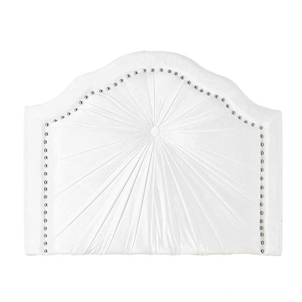 WhitePlush Pleated Double Bevel College Dorm Headboard - - 28179545