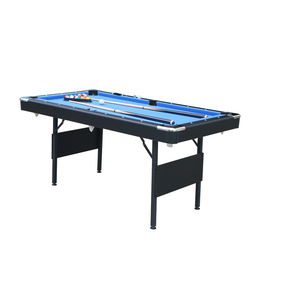 Velvet Pool Table Portable Billiards Table Children's Game Table with Billiard Balls Brush Triangle Rack and Chalk