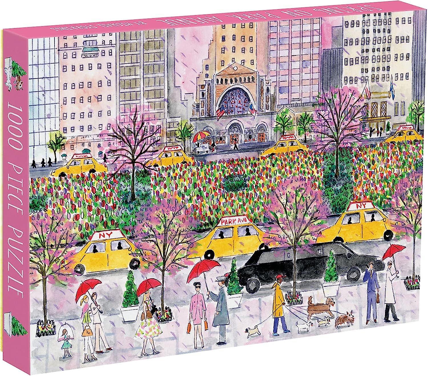 Galison Spring on Park Avenue， Michael Storrings Jigsaw Puzzle (1000 Pieces)