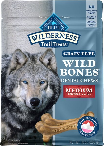 Blue Buffalo Wilderness Wild Bones Grain-Free Medium Dental Dog Treats