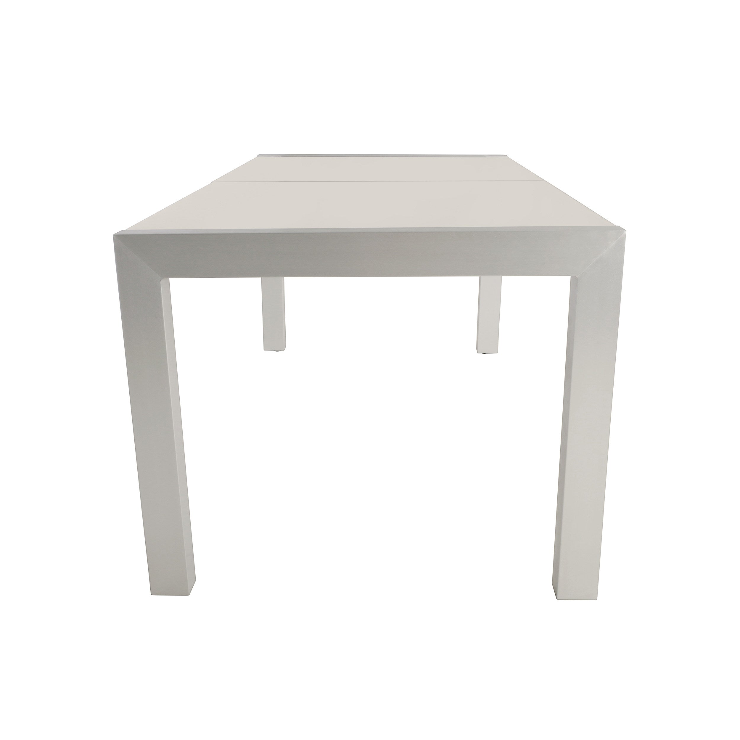 Eli Outdoor Tempered Glass Dining Table with Aluminum Frame