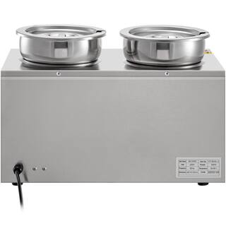 VEVOR Commercial Food Warmer 8.4 qt. 500-Watt Electric Soup Warmer Stainless Steel Countertop Soup Pot Bain Marie Food Warmer TTSG4LBWTT0000001V1