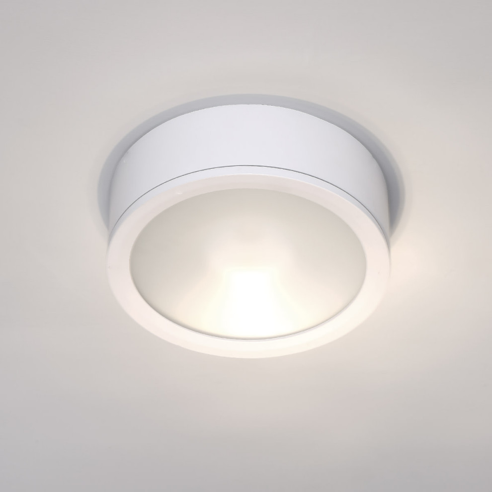 WAC Lighting FM W2612 Tube 12 quotW Indoor / Outdoor LED Flush Mount   Industrial   Outdoor Flush mount Ceiling Lighting   by Buildcom  Houzz