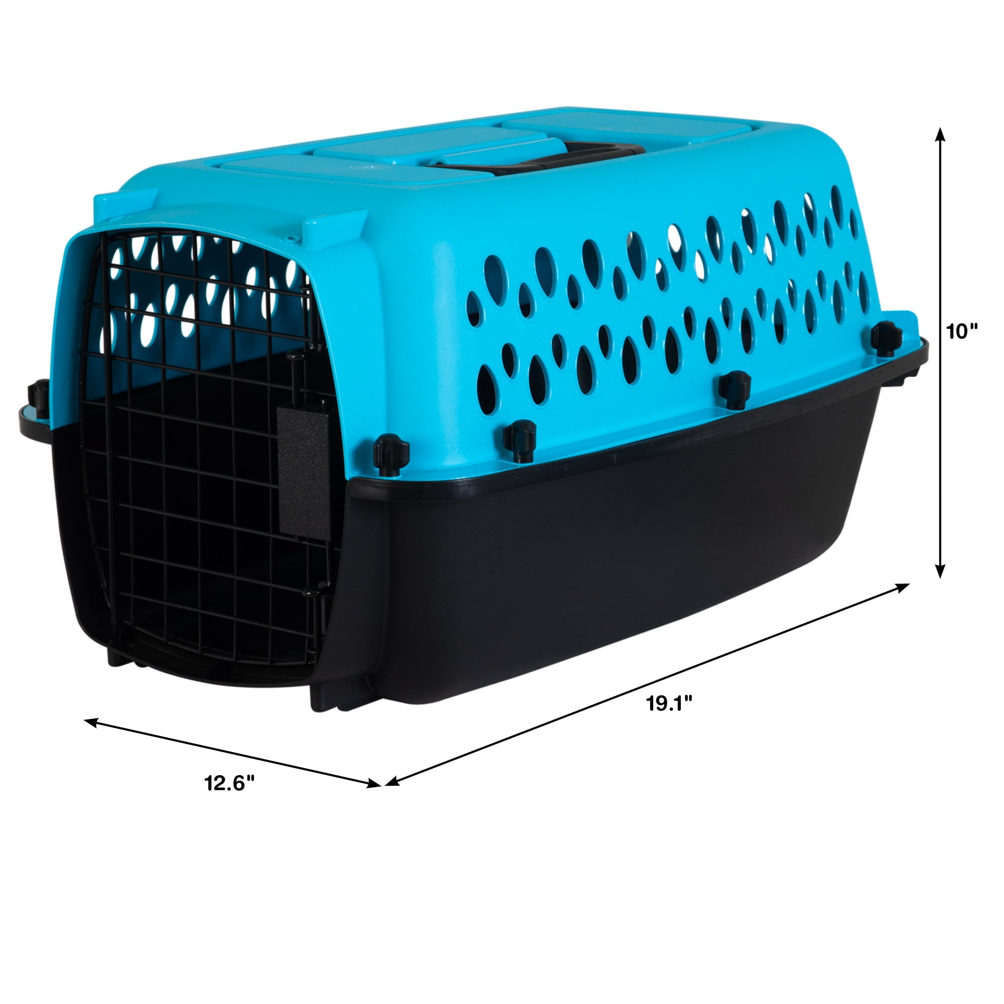 Petmate Porter Fashion Dog Kennel 19inch Length  Up to 10 lbs  Blue and Black