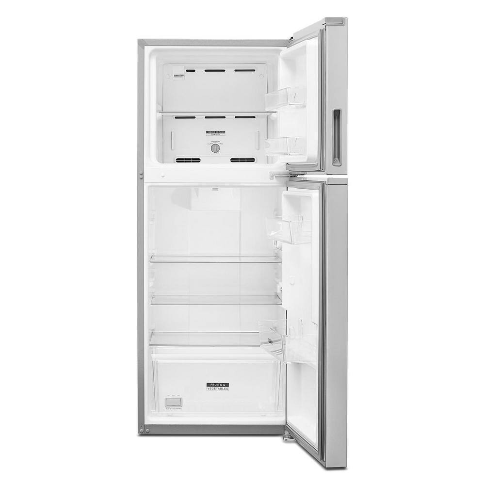 Whirlpool 24 in. 11.6 cu. ft. Top Freezer Refrigerator in Fingerprint Resistant Stainless Finish Counter Depth WRT112CZJZ