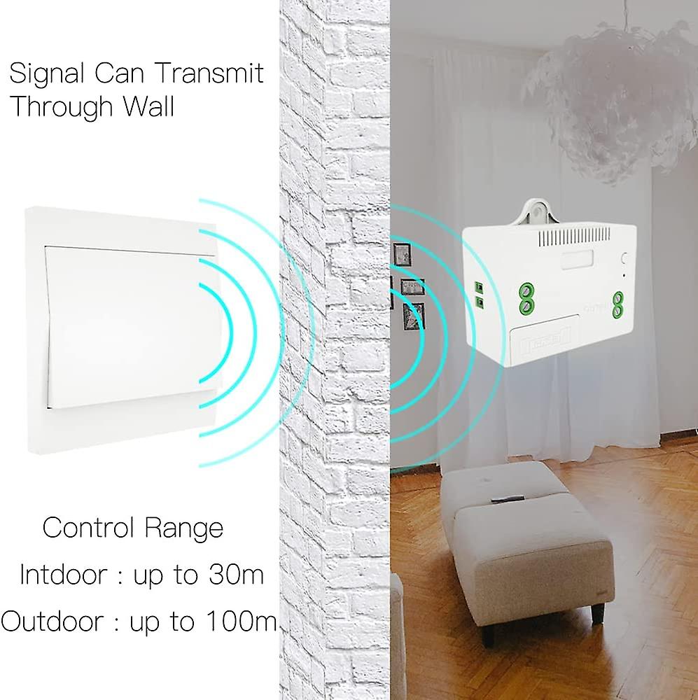 110-220v Wireless Light Switch And Receiver Kit Self-powered