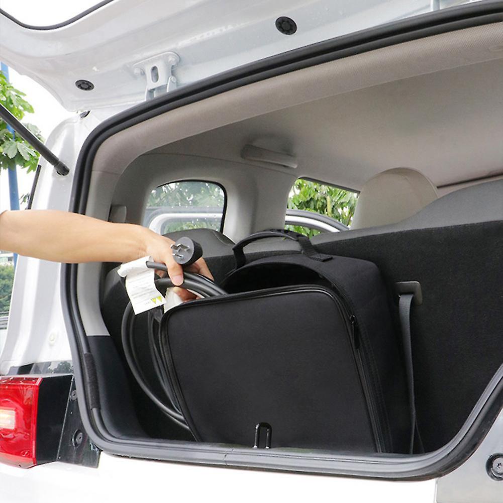 Car Charging Cable Storage Bag Date Line Storage Container New Energy Vehicle Waterproof Luggage Bag Auto Interior Organizer