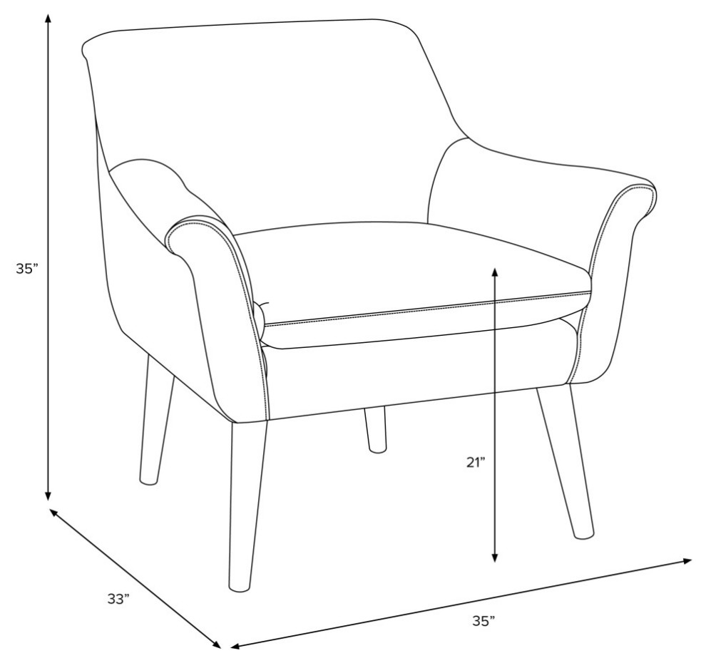 West Loop Chair  Adelaide Floral Lavender   Midcentury   Armchairs And Accent Chairs   by Skyline Furniture Mfg Inc  Houzz