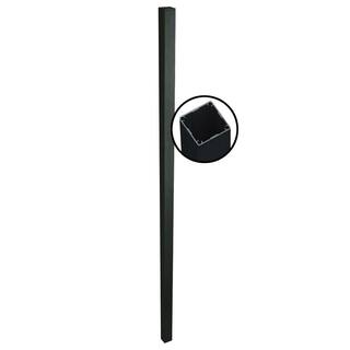 Stratco Quick Screen 0.20 ft. x 0.20 ft. x 7.83 ft. Black Aluminum 1-Way Post for Fence Panels SC 10669