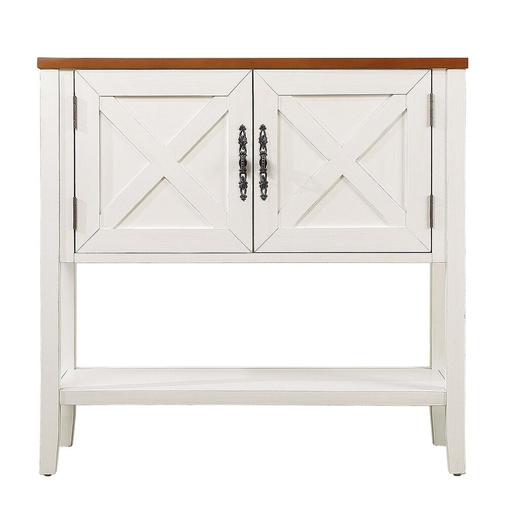 35'' Farmhouse Wood Buffet Sideboard Console Table