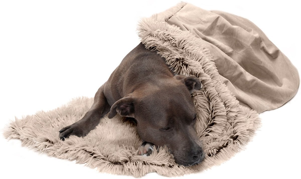 FurHaven Polyester Long Fur and Velvet Dog Blanket